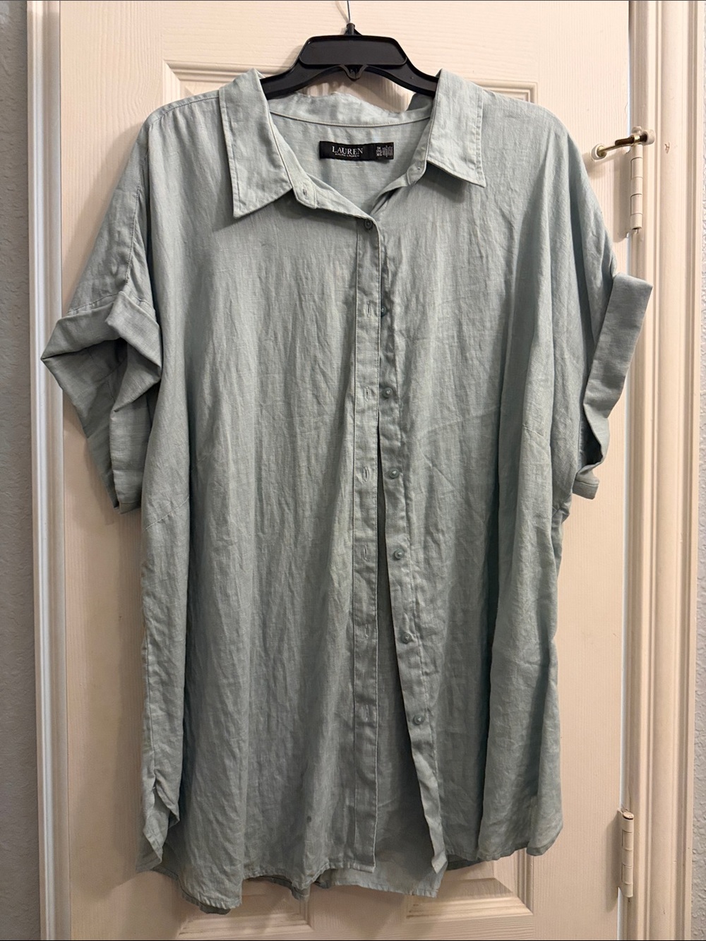 Lauren Ralph Lauren Light Sage Button-Down Shirt